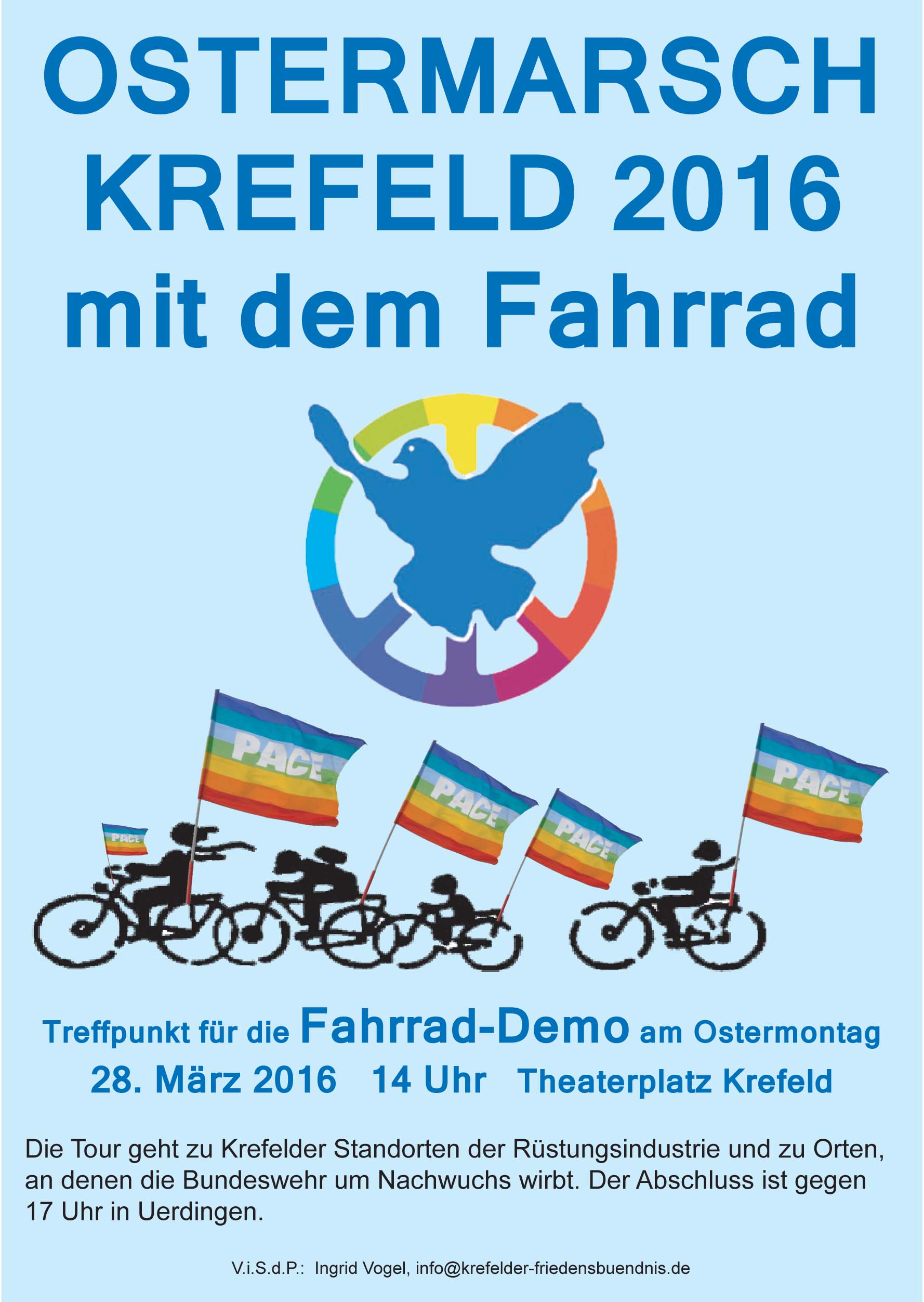 Krefelder Ostermarsch 2016 mit dem Fahrrad&
